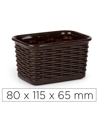 Bandeja plastico plasticforte nº 5 mimbre colores surtidos 80x115x65 mm