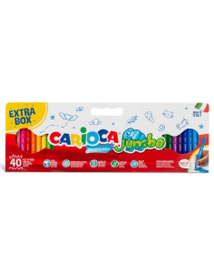 Rotulador carioca jumbo punta gruesa caja de 40 unidades colores surtidos 2