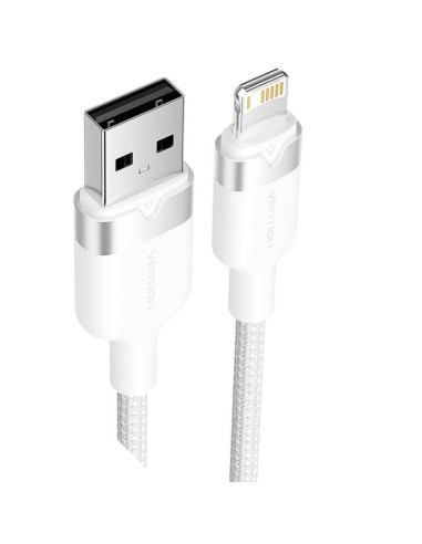 Cable USB Lightning Vention LANWF/ USB Macho - Lightning Macho/ 480Mbps/ 1m/ Blanco