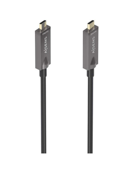 Cable USB 3.1 Tipo-C Aisens A157-0882/ USB Tipo-C Macho - USB Tipo-C Macho/ Hasta 60W/ 10Gbps/ 10m/ Negro