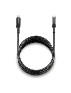 NGS Cable 2.0 USB-C Macho a USB-C Macho - Carga Ultrarapida hasta 100W - Longitud 2m - Color Negro