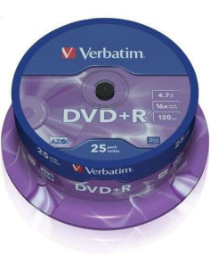 Verbatim DVD+R 16x 4.7GB (Tarrina 25 Uds)