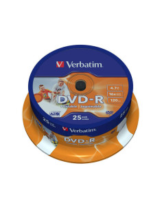Verbatim DVD-R Printables 16x 4.7GB (Tarrina 25 Uds)