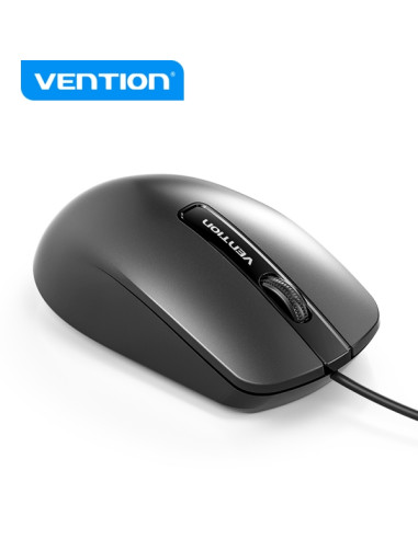 Vention KTA Raton USB-A - 3 Botones - DPI 1200 - Materiales PVC y ABD - Color Negro
