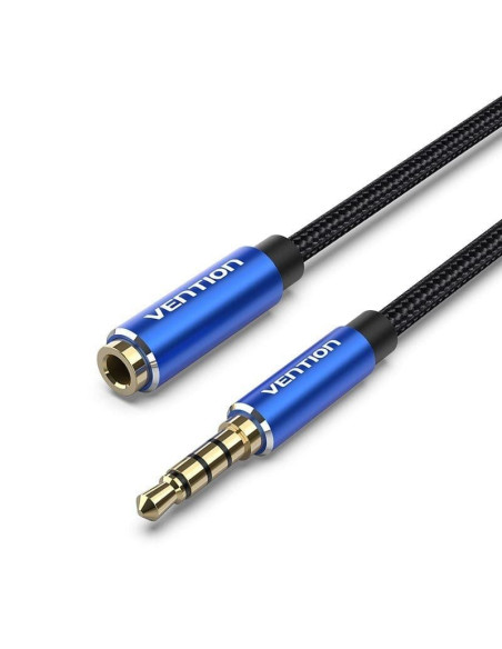 Cable Estéreo Vention BHCLD/ Jack 3.5 Macho - Jack 3.5 Hembra/ 50cm/ Azul