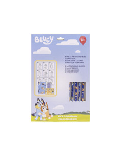 Set de papeleria coloreable bluey
