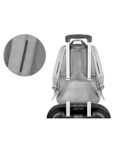 Mochila antartik multibolsillo 19l compartimento para portatil y tablet color gris 450 x 160 x 300 mm