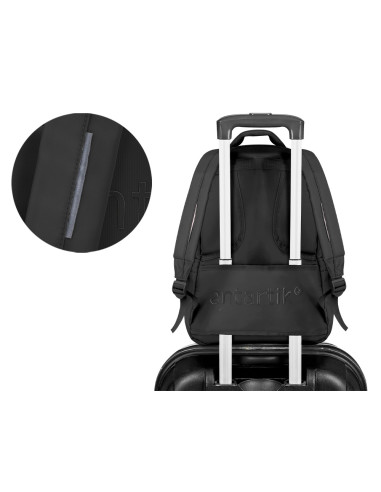 Mochila antartik multibolsillo 19l compartimento para portatil y tablet color negro450 x 160 x 300 mm