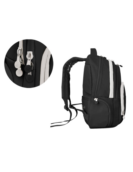 Mochila antartik multibolsillo 19l compartimento para portatil y tablet color negro450 x 160 x 300 mm