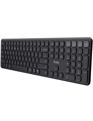 Teclado Compacto Inalámbrico por Bluetooth Trust Vaiya/ Negro