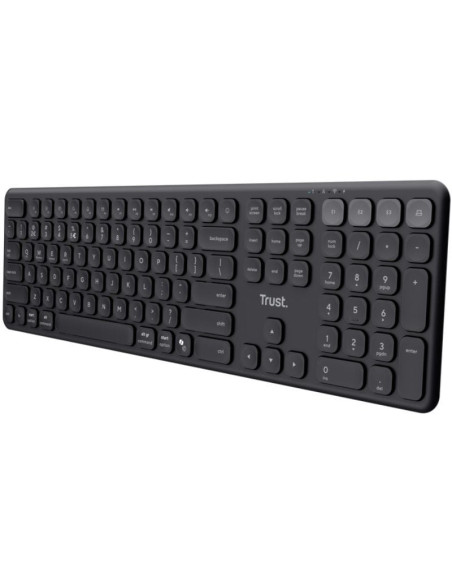 Teclado Compacto Inalámbrico por Bluetooth Trust Vaiya/ Negro