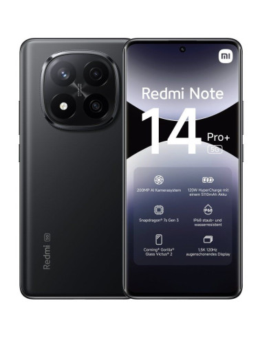 Smartphone Xiaomi Redmi Note 14 Pro+ 8GB/ 256GB/ "/ 5G/ Negro