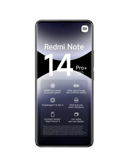 Smartphone Xiaomi Redmi Note 14 Pro+ 8GB/ 256GB/ "/ 5G/ Negro