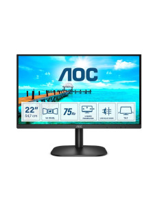 AOC Monitor 21.5" WLED FullHD 75Hz - Angulo de Vision 178  - HDMI, VGA, Audio - Montaje VESA 100x100