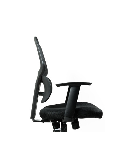 Silla q-connect oficina ancona malla base metalica alt max 1110 anc 660 prof 590 ruedas premium color negro