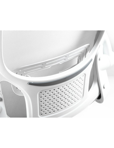 Silla q-connect oficina alba malla base metalica alt max 1110 anc 610 prof 580 ruedas premium color blanco