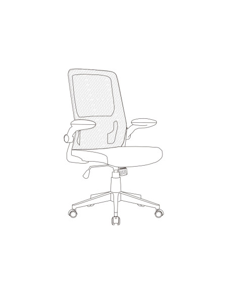 Silla q-connect oficina alba malla base metalica alt max 1110 anc 610 prof 580 ruedas premium color negro azul