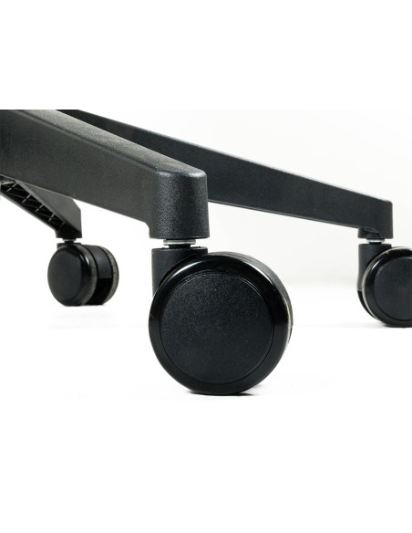 Silla q-connect oficina alba malla base metalica alt max 1110 anc 610 prof 580 ruedas premium color negro azul