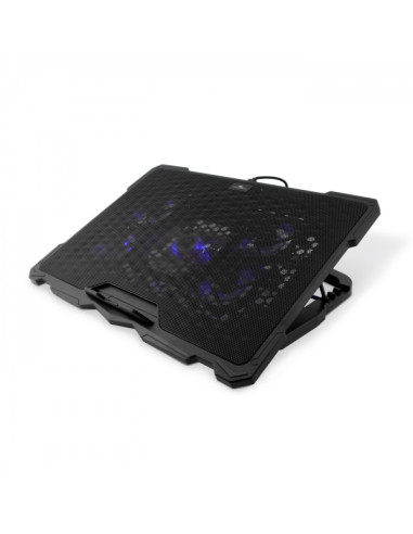 Coolbox NCP17-V5 Base de Refrigeracion para Portatil hasta 17.3" - 5 Ventiladores - 4 Posiciones de Inclinacion - Iluminacion L