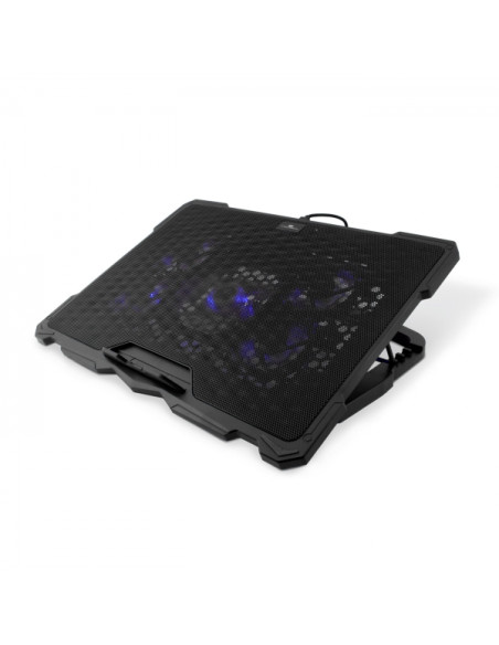 Coolbox NCP17-V5 Base de Refrigeracion para Portatil hasta 17.3" - 5 Ventiladores - 4 Posiciones de Inclinacion - Iluminacion L