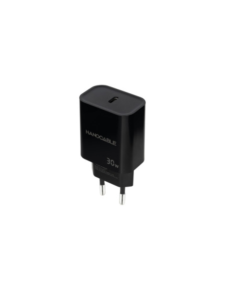 Nanocable Cargador de Pared USB-C/PD 30W - Color Negro