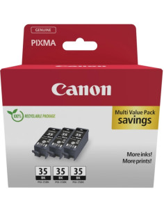 Canon PGI-35BK Multipack de 3 Cartuchos de Tinta Originales Negro - 1509B028