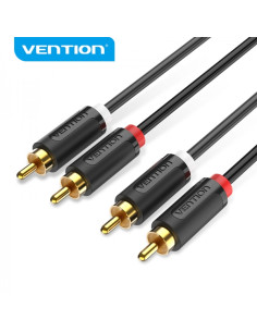 Vention Cable Estereo 2x RCA Macho a 2x RCA Macho - 1.5m - Color Negro