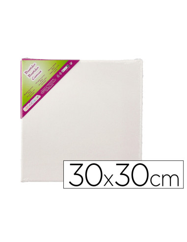 Bastidor lidercolor lienzo grapado lateral algodon 100% 30x30 cm