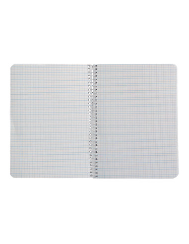 Cuaderno espiral liderpapel di n a5 pautaguia tapa blanda 40h 75 gr cuadro pautado 2,5mm color rojo