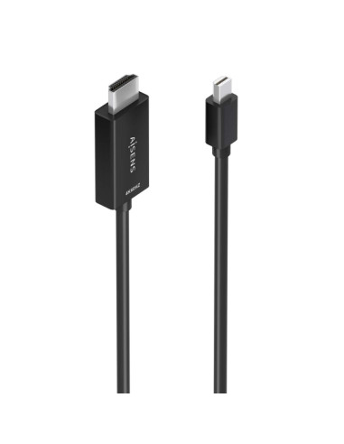 Aisens Cable Conversor MINI DP a HDMI 4K 60HZ - MINI DP/M-HDMI/M - 2.0m - Color Negro
