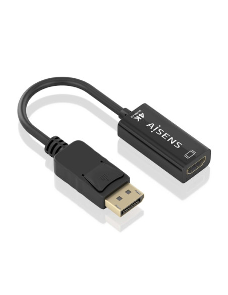 Aisens Conversor DISPLAYPORT a HDMI 4K 60HZ - DP/M-HDMI/H - 15cm - Color Negro