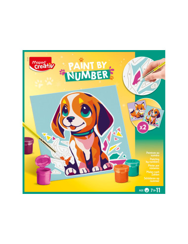 Juego maped creativ pinta por numeros perro/zorro