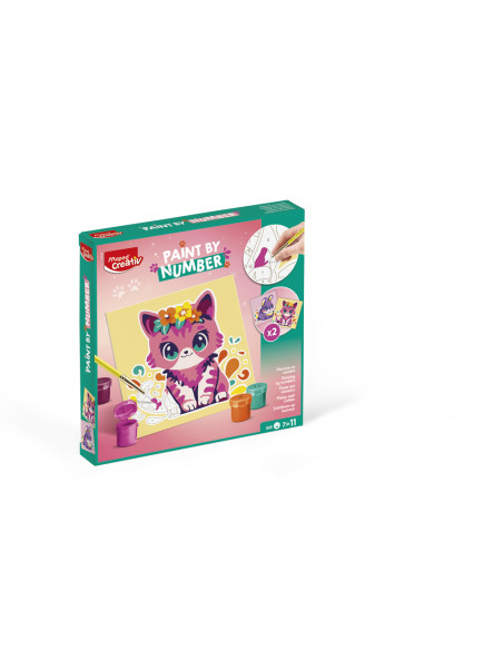 Juego maped creativ pinta por numeros gato/conejo