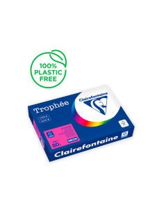 Papel color trophee a4 80gr rosa neon paquete de 500 hojas