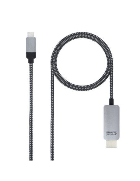 Cable Conversor Nanocable 10.15.5103/ USB Tipo-C Macho - HDMI Macho/ 3m/ Negro