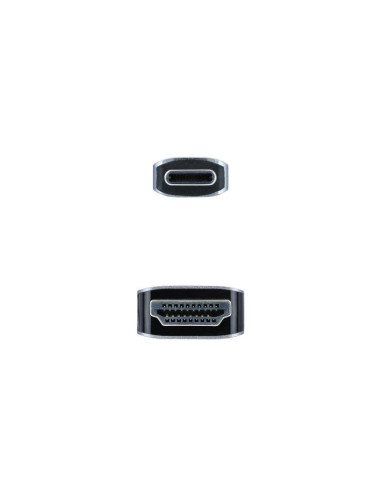Cable Conversor Nanocable 10.15.5103/ USB Tipo-C Macho - HDMI Macho/ 3m/ Negro