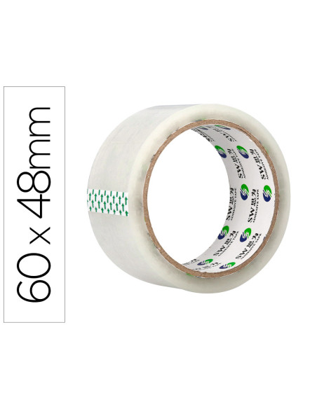 Cinta adhesiva greening polipropileno transparente 60 mt x 48 mm para embalaje