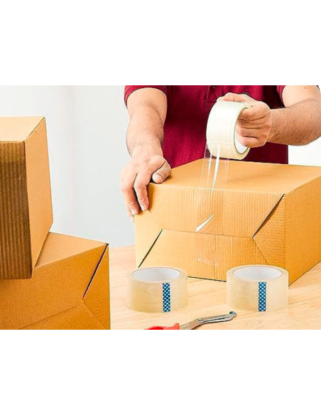 Cinta adhesiva greening polipropileno transparente 60 mt x 48 mm para embalaje