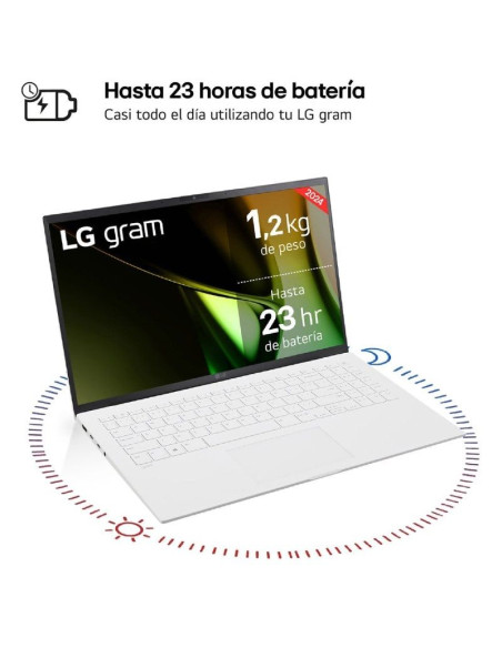 Portátil LG Gram 15Z90S-G AA74B Intel Core Ultra 7-155H/ 16GB/ 512GB SSD/ 15.6"/ Win11