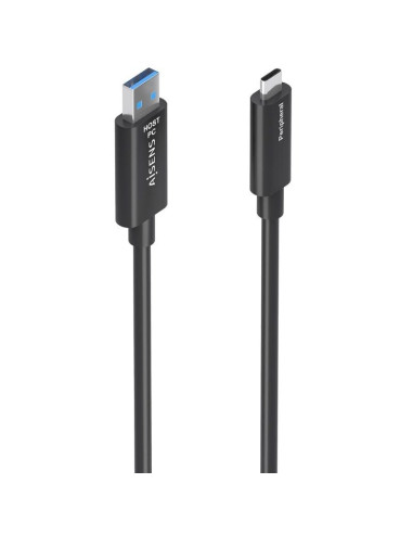 Cable USB 3.2 Tipo-C AOC Aisens A157-0927/ USB Tipo-C Macho - USB Macho/ 10Gbps/ 40m/ Negro