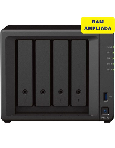 NAS Synology Diskstation DS923+/ 4 Bahías 3.5"- 2.5"/ 8GB DDR4/ Formato Torre