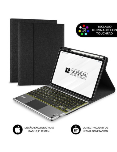 Funda con Teclado Subblim KeyTab Pro BT para Tablet iPad 10.9" 10a Gen/ Negra