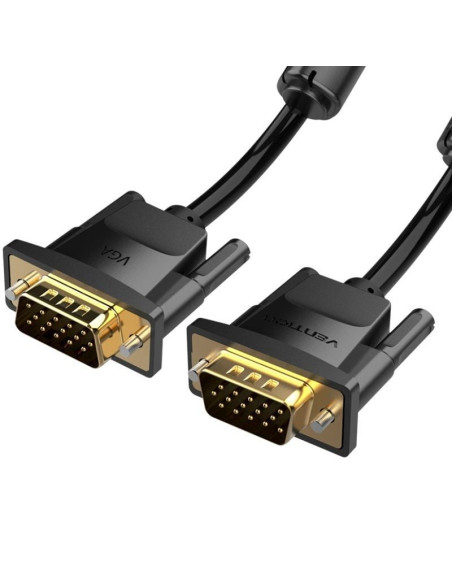 Cable VGA Vention DADBH/ VGA Macho - VGA Macho/ 2m/ Negro