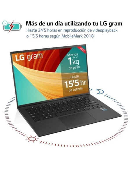 Portátil LG Gram 14Z90R-V.AP55B Intel Core i5-1340P/ 16GB/ 512GB SSD/ 14"/ Win11 Pro