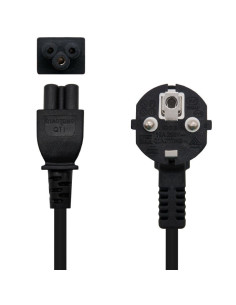 Cable Alimentación Trébol Nanocable 10.22.0302-L300/ Schuko Macho - C5 Hembra/ 3m/ Negro