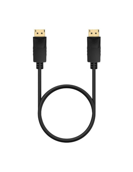 Cable DisplayPort 1.2 CCS 4K Aisens A124-0738/ DisplayPort Macho - DisplayPort Macho/ Hasta 5W/ 2300Mbps/ 1m/ Negro