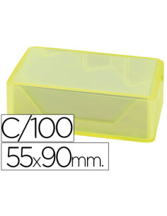 Tarjeta de visita liderpapel 90x55mm blanca 250g/m2 caja de 100 unidades