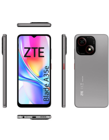 Smartphone ZTE Blade A35E 2GB/ 32GB/ 6.52"/ Gris Oscuro