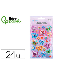 Pegatinas imaginovo mariposas magic dreams con relieve 190x105 mm en blister