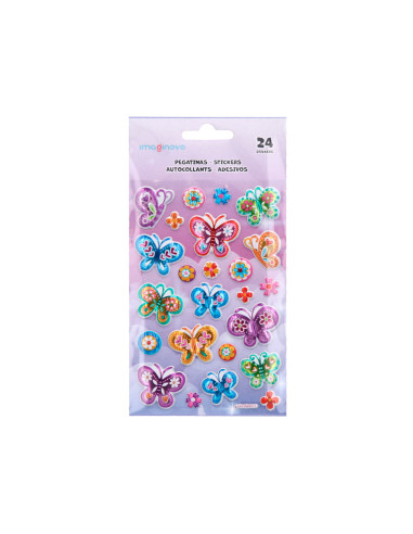 Pegatinas imaginovo mariposas magic dreams con relieve 190x105 mm en blister